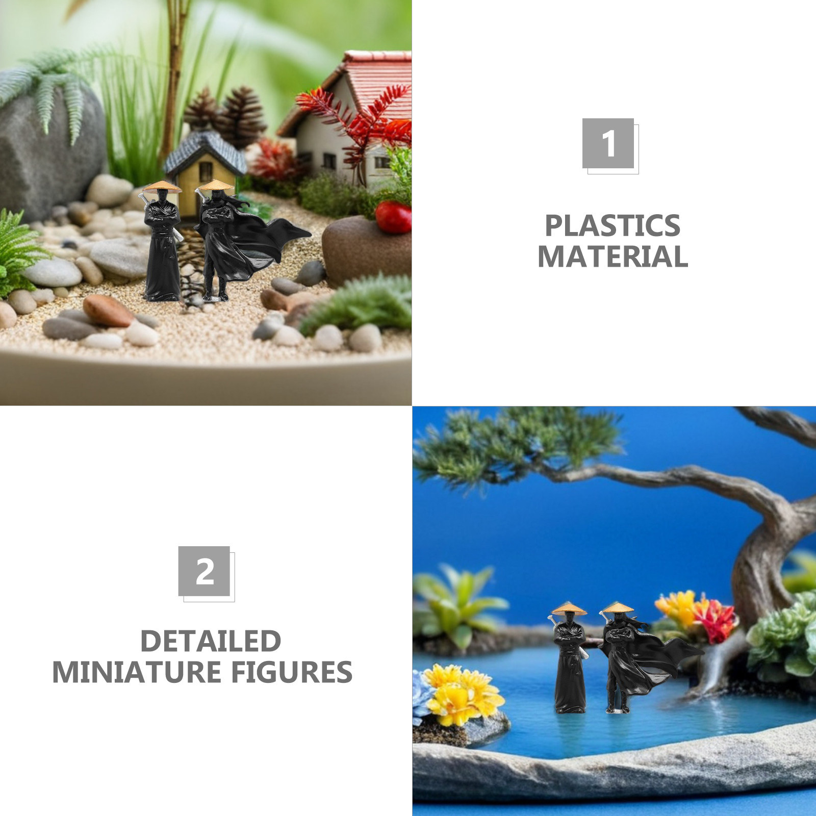 4Pcs Mini Ancient Style Chines - Bonsai Garden Chinese Garden avaliação e preço