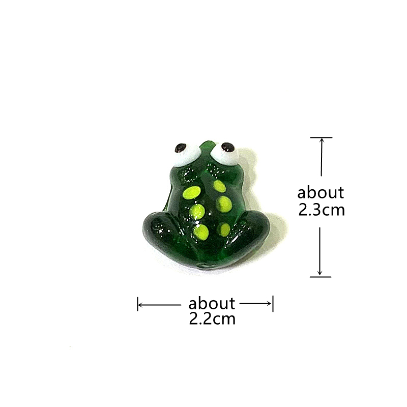 2pcs Mini Glass Frog Figurine  - Bonsai Garden Chinese Garden avaliação e preço