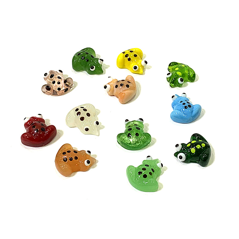 2pcs Mini Glass Frog Figurine  - Bonsai Garden Chinese Garden avaliação e preço
