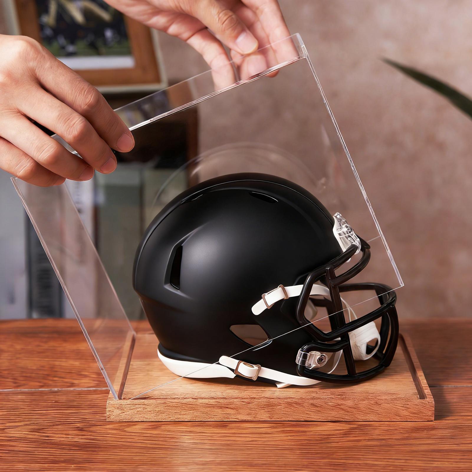 Football Helmet Display Case C - Display Stand Wood avaliação e preço