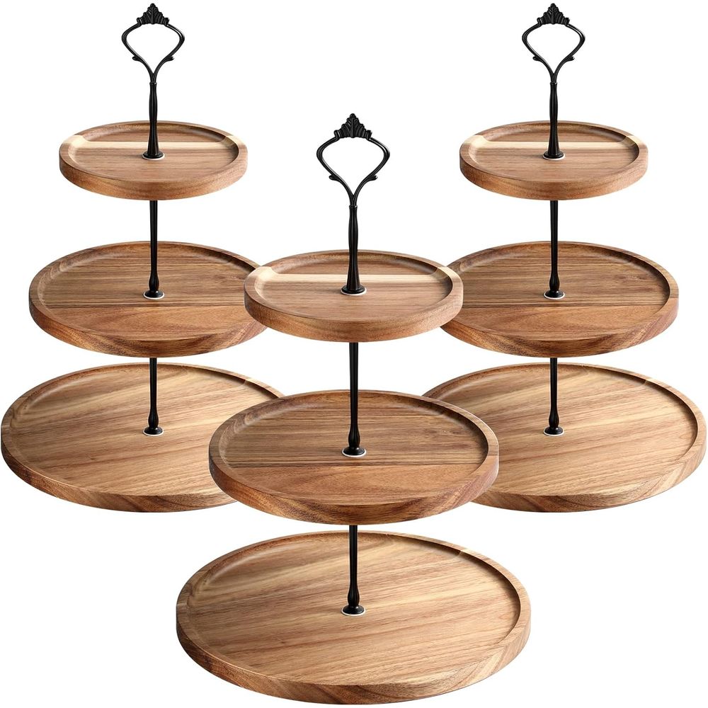 3 Set 3 Tier Wood Cupcake Stan - Display Stand Wood avaliação e preço