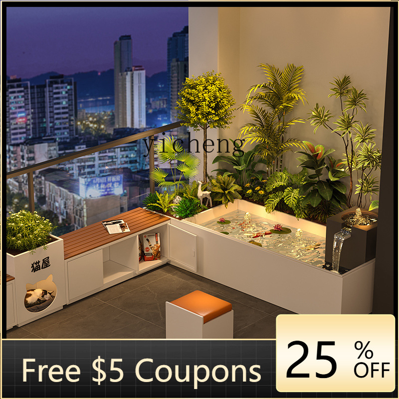 Garden Balcony Flower Box Sitt - Bonsai Garden Chinese Garden avaliação e preço