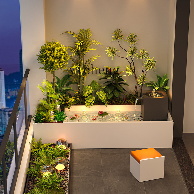 Garden Balcony Flower Box Sitt - Bonsai Garden Chinese Garden avaliação e preço
