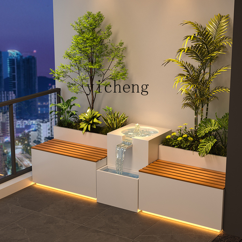 Garden Balcony Flower Box Sitt - Bonsai Garden Chinese Garden avaliação e preço
