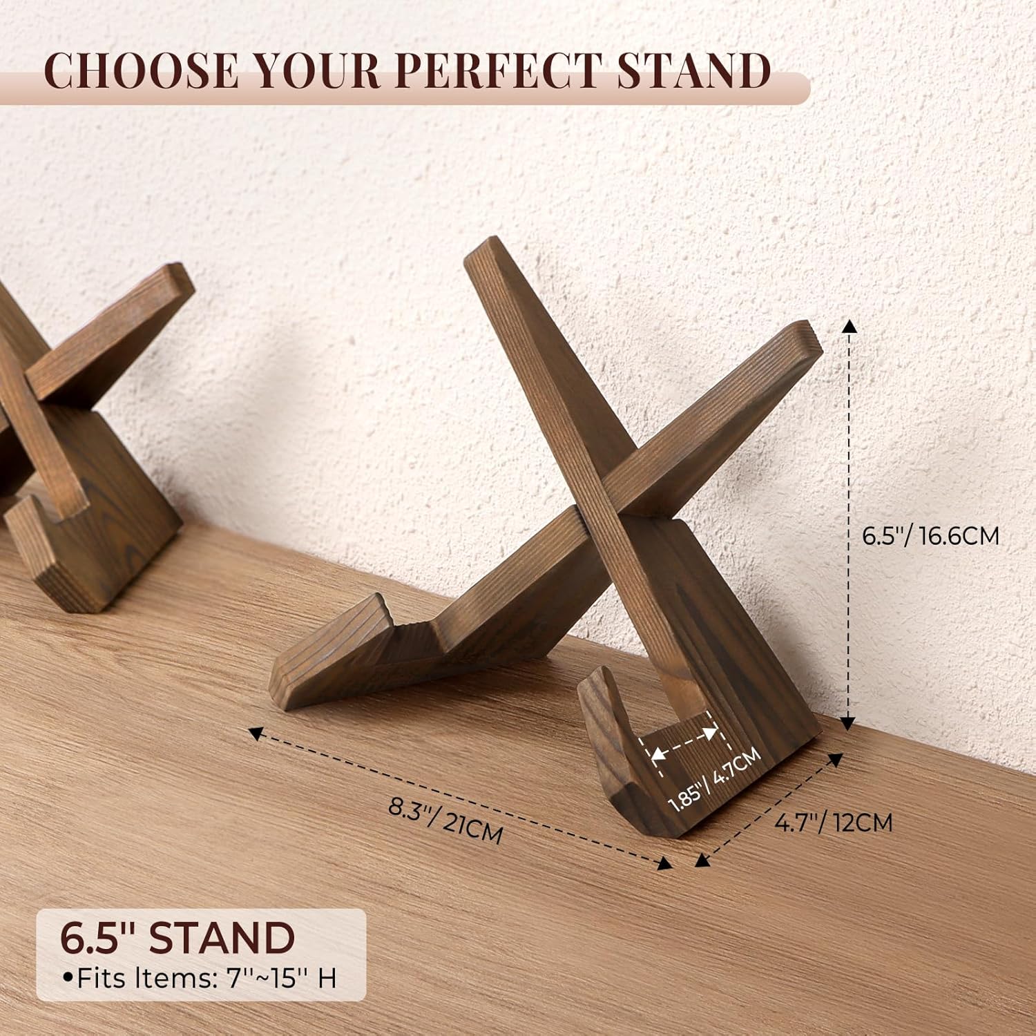 Plate Stand for Display, 6.5 I - Display Stand Wood avaliação e preço