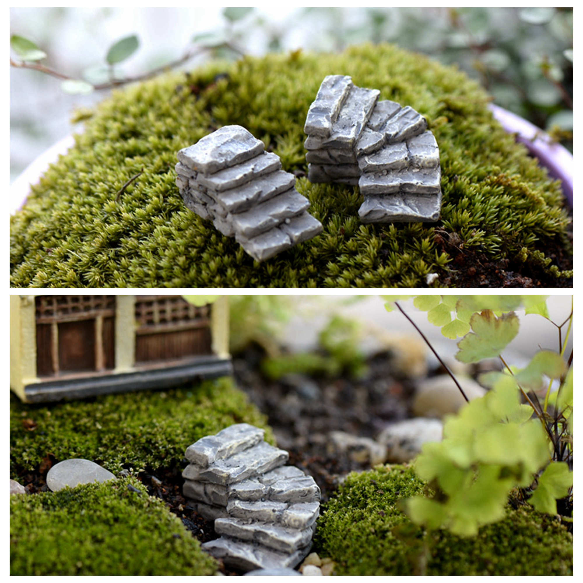8pcs Miniature Fairy Garden Ac - Bonsai Garden Chinese Garden avaliação e preço