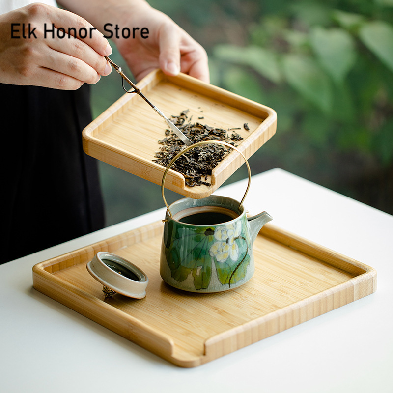 Chinese Bamboo Food Tray Puer  - Bonsai Garden Chinese Garden avaliação e preço