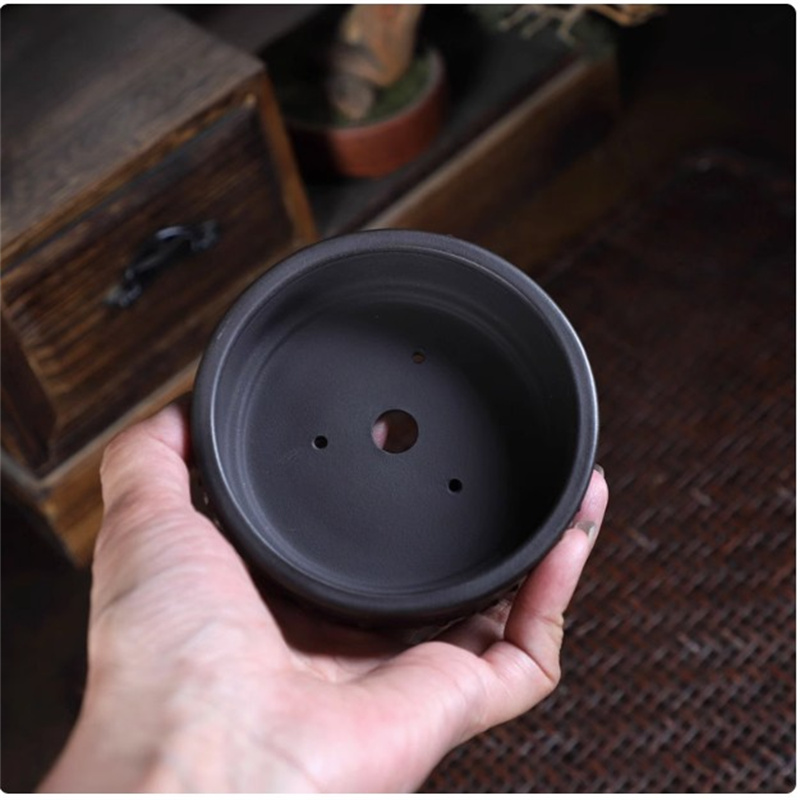 Ceramic Round Bonsai Pot, Drum - Bonsai Garden Chinese Garden avaliação e preço