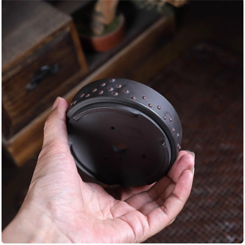 Ceramic Round Bonsai Pot, Drum - Bonsai Garden Chinese Garden avaliação e preço