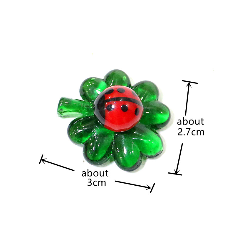 5pcs Green Mini Glass Four-Lea - Bonsai Garden Chinese Garden avaliação e preço
