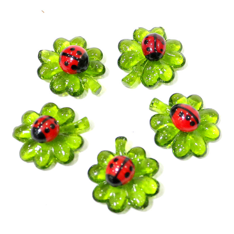 5pcs Green Mini Glass Four-Lea - Bonsai Garden Chinese Garden avaliação e preço