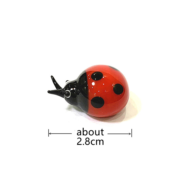 Colorful Mini Glass Ladybug Fi - Bonsai Garden Chinese Garden avaliação e preço