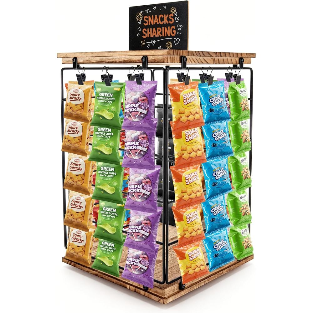 Chip Rack Display Stand, 5 Tie - Display Stand Wood avaliação e preço