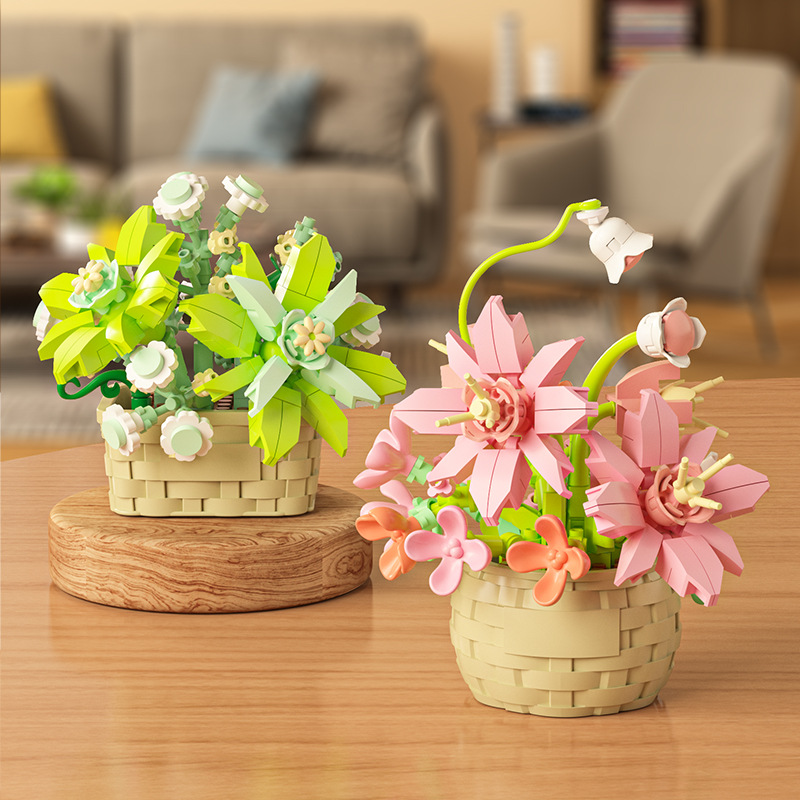 DIY MOC Potted Rose Sunflower  - Bonsai Garden Experts avaliação e preço