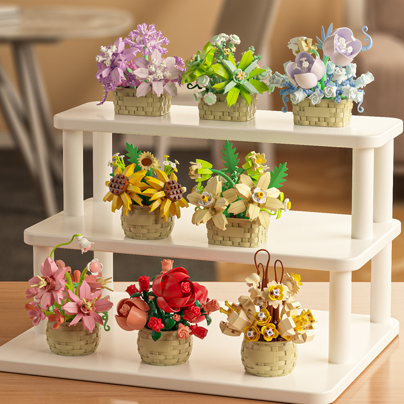 DIY MOC Potted Rose Sunflower  - Bonsai Garden Experts avaliação e preço