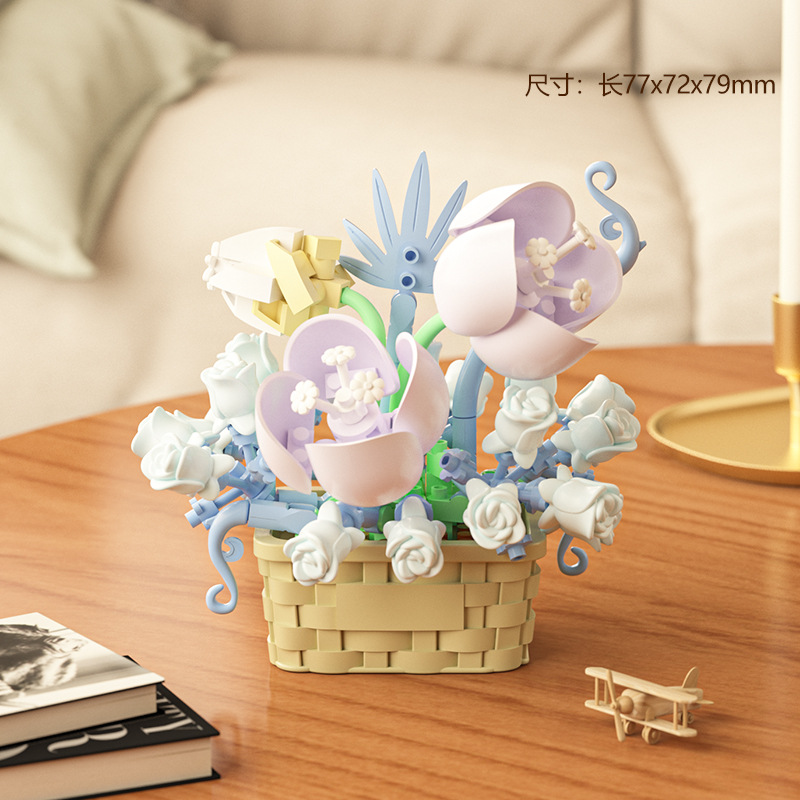 DIY MOC Potted Rose Sunflower  - Bonsai Garden Experts avaliação e preço