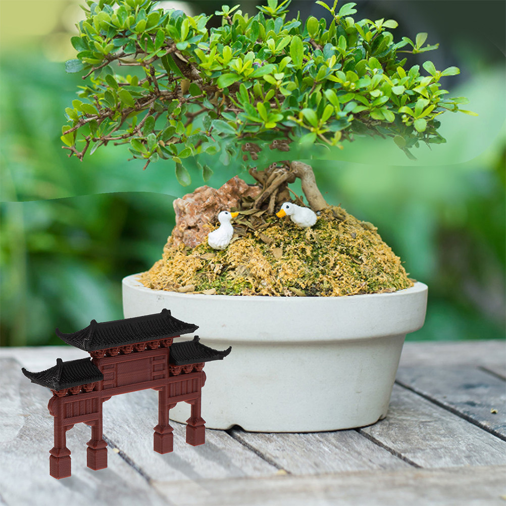 2Pcs Mini Chinese Memorial Gat - Bonsai Garden Chinese Garden avaliação e preço