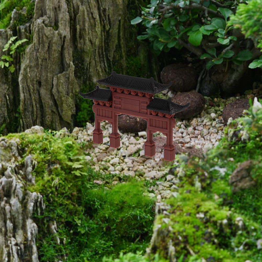 2Pcs Mini Chinese Memorial Gat - Bonsai Garden Chinese Garden avaliação e preço