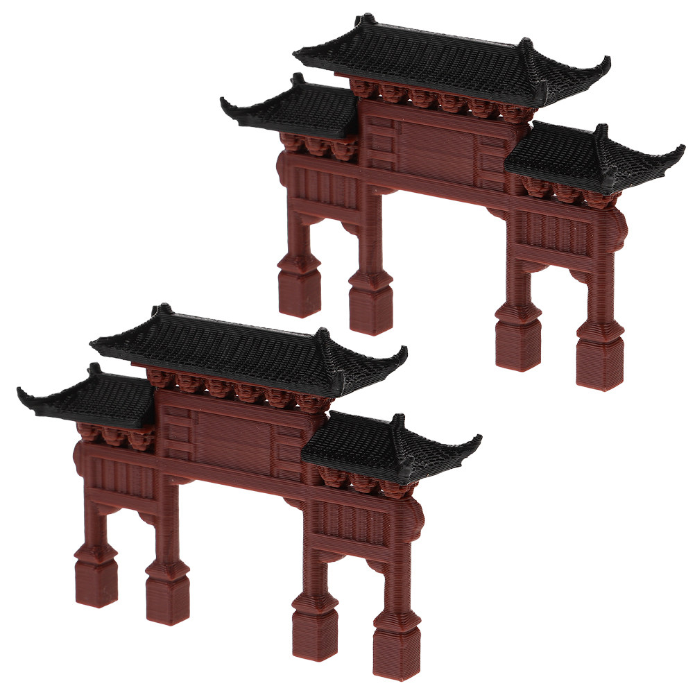 2Pcs Mini Chinese Memorial Gat - Bonsai Garden Chinese Garden avaliação e preço