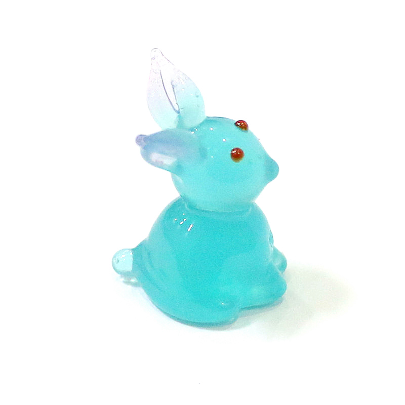 2pcs Mini Glass Bunny Figurine - Bonsai Garden Chinese Garden avaliação e preço