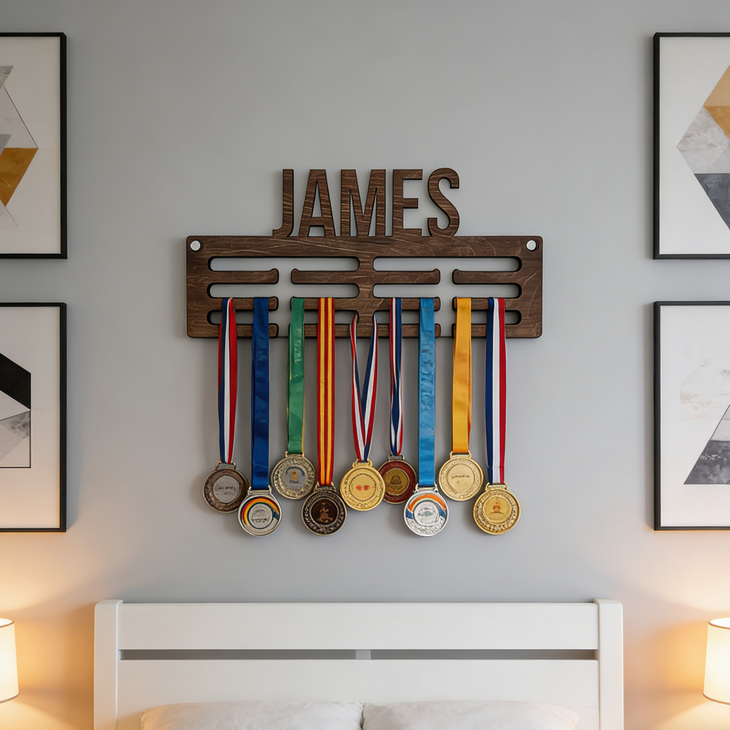 1pc Custom Modern Style Medal  - Display Stand Wood avaliação e preço