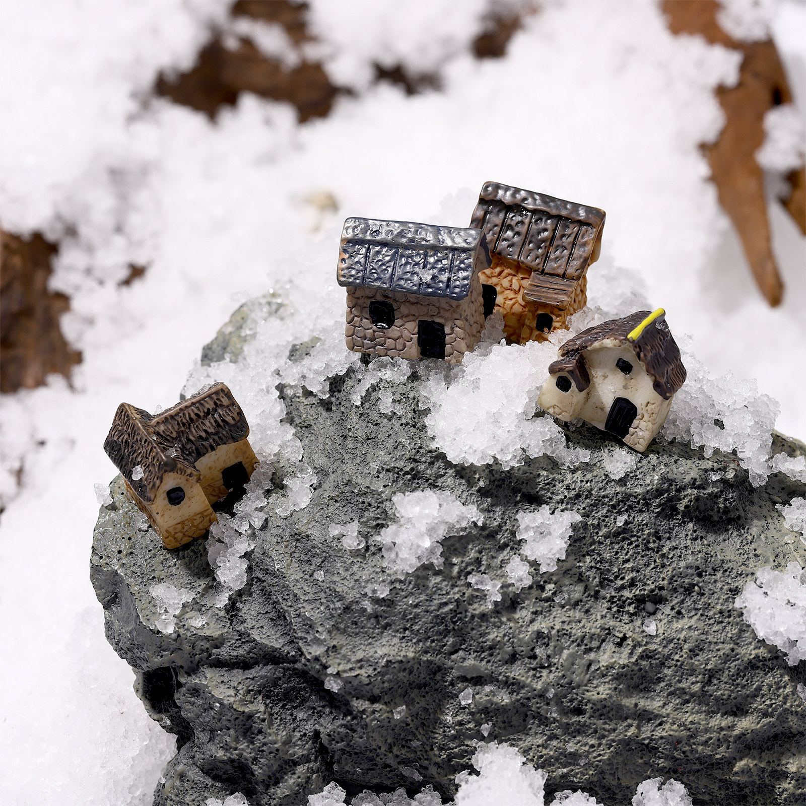 4Pcs Miniature Village Houses  - Bonsai Garden World avaliação e preço