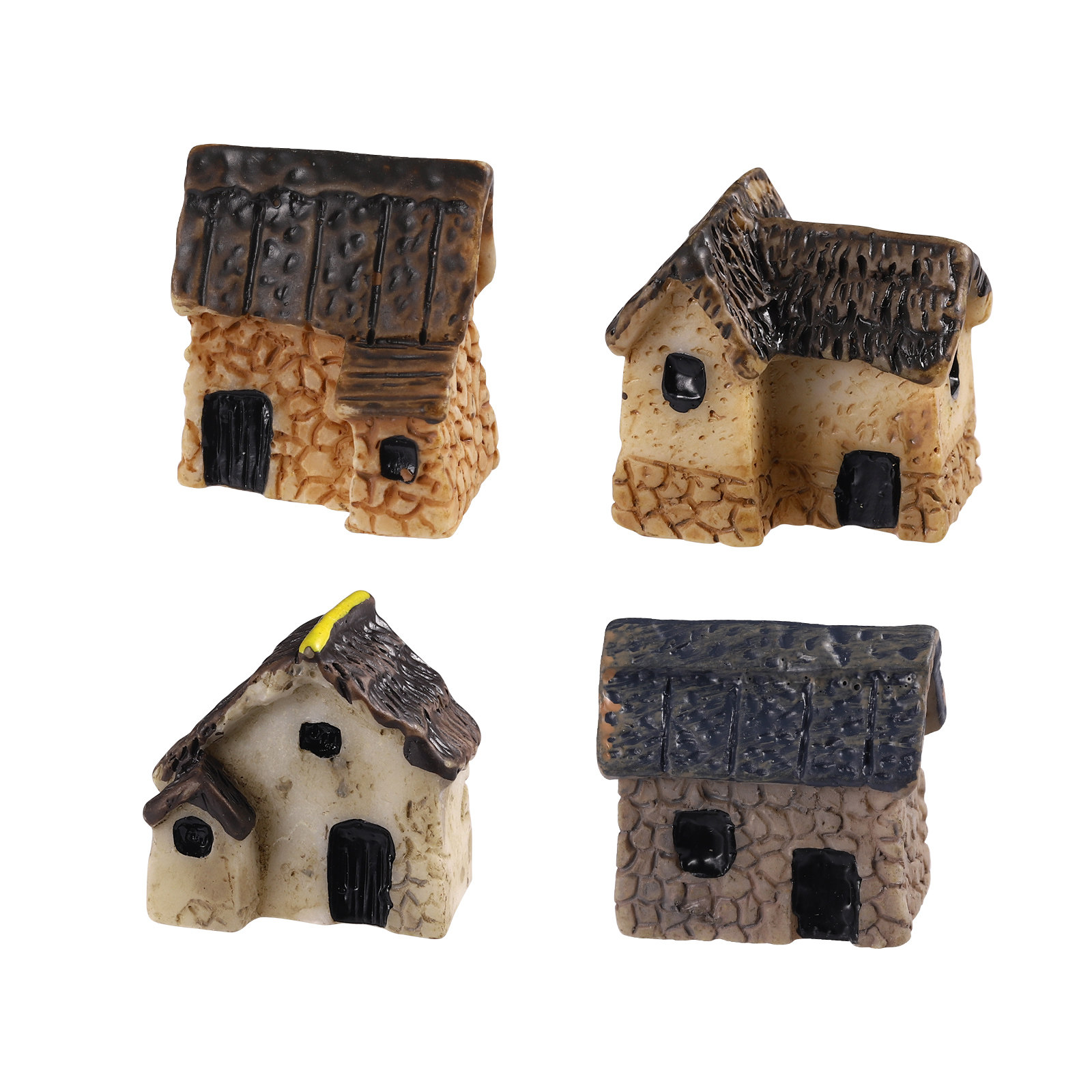 4Pcs Miniature Village Houses  - Bonsai Garden World avaliação e preço