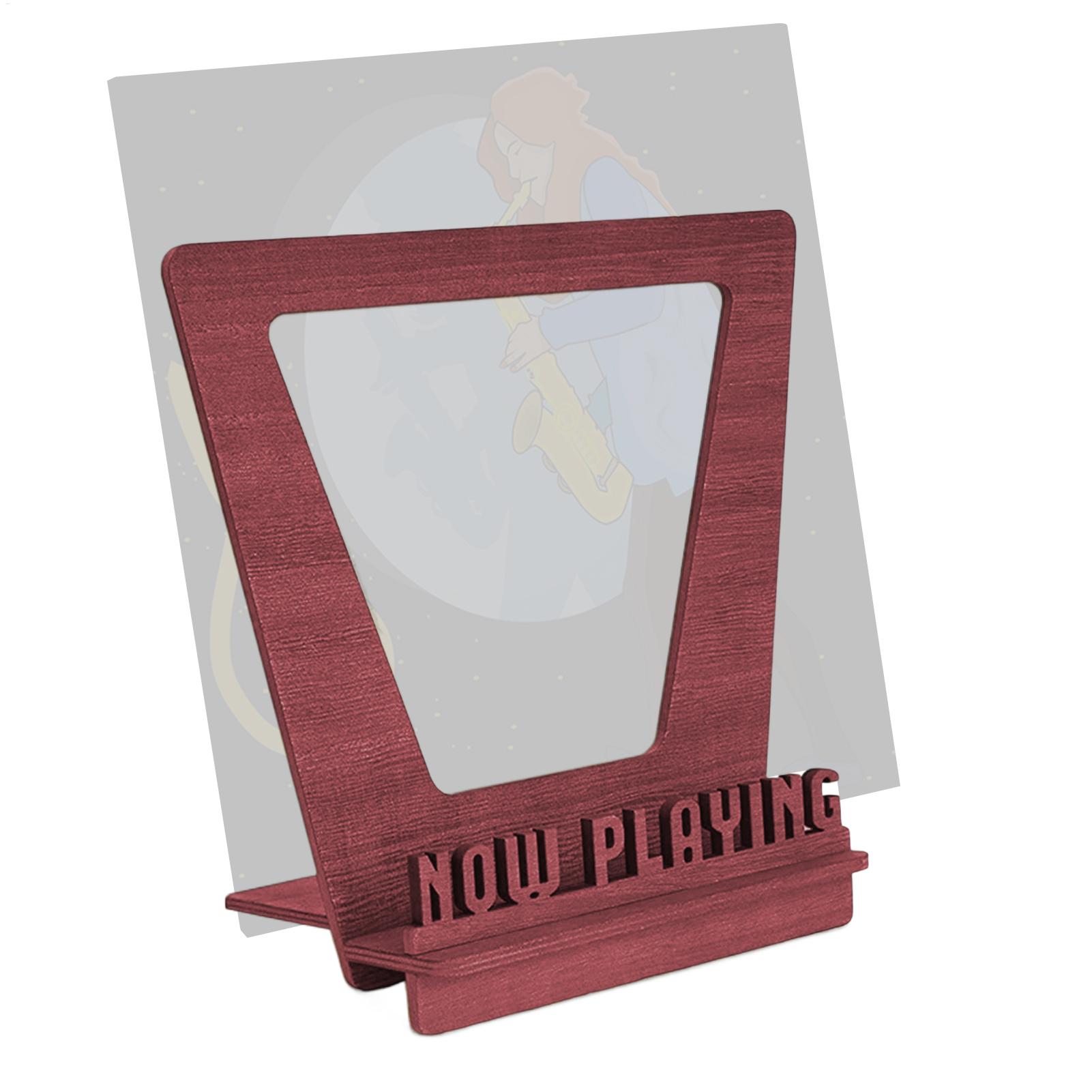 Wooden Record Holder Playing W - Display Stand Wood avaliação e preço