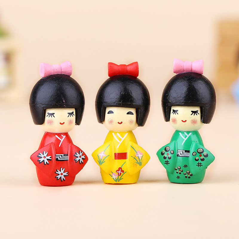 New Japanese Cute Girl Figurin - Bonsai Garden Chinese Garden avaliação e preço