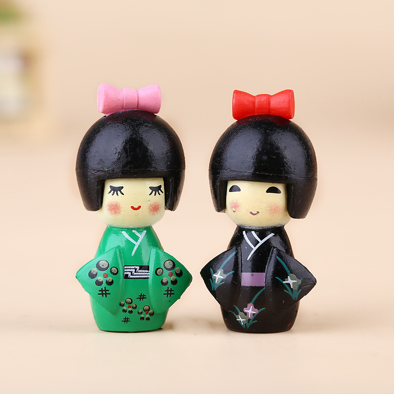 New Japanese Cute Girl Figurin - Bonsai Garden Chinese Garden avaliação e preço
