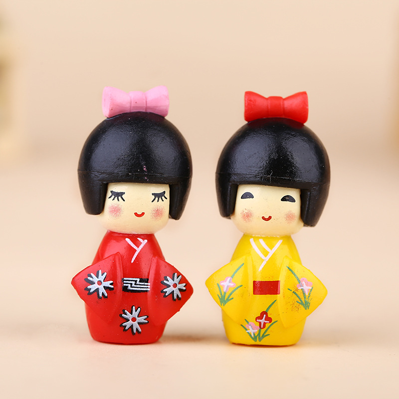 New Japanese Cute Girl Figurin - Bonsai Garden Chinese Garden avaliação e preço